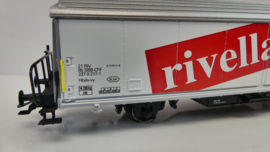 Märklin H0 goederenwagon Schuifbandwagen Hbils-vv Rivella - Grapillon SBB ovp 84735.13