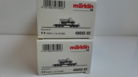 Märklin H0 Schwerlastwagen Set, Zware last  set Das Werk DB ovp 48692