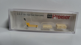 Preiser 1:87 H0 europallet vervoer met palletwagen ovp 17712