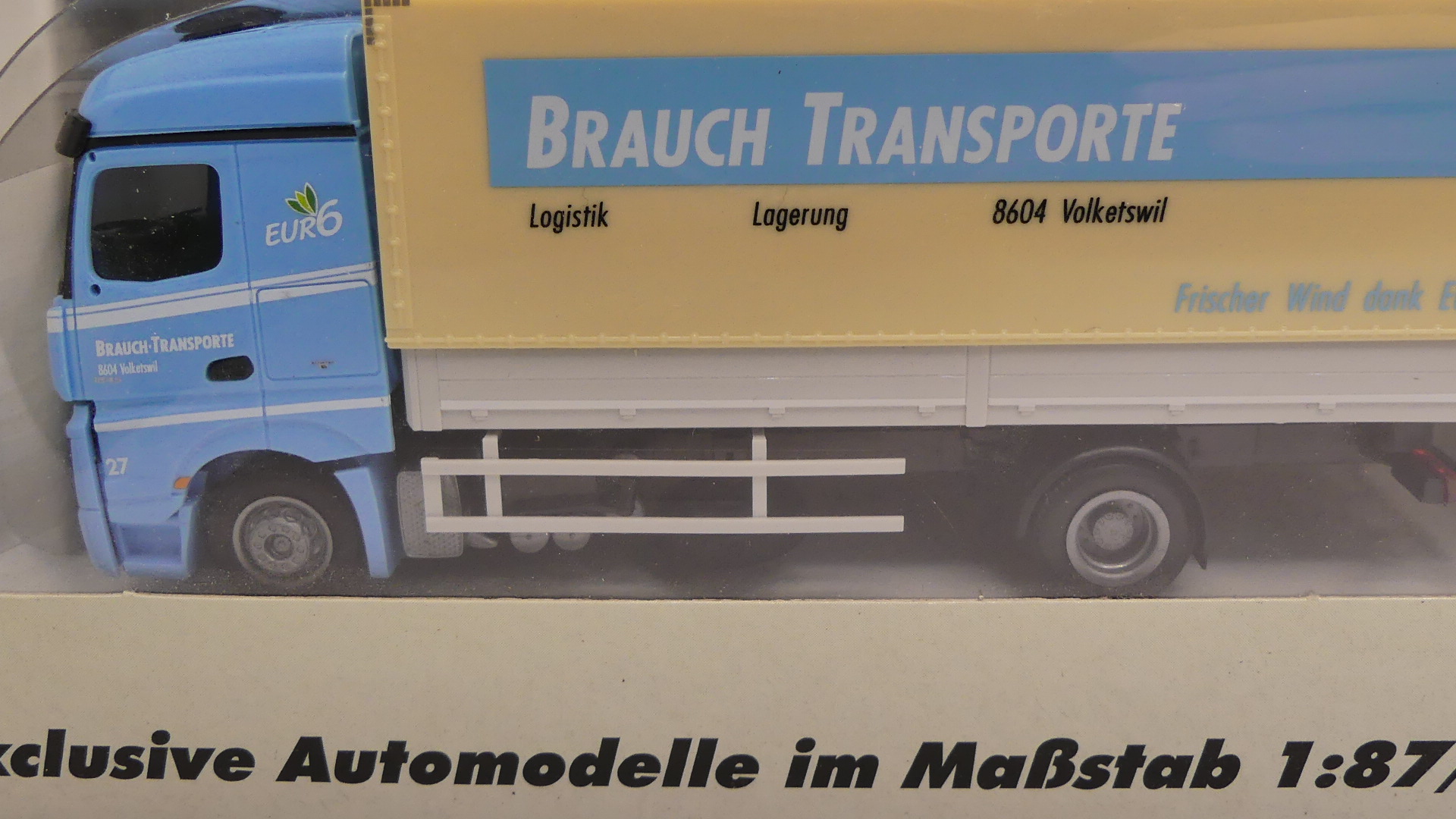 AWM 1:87 H0 vrachtwagen Mercedes Brauch Transporte ovp 55232