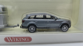 Wiking 1:87 H0  Audi Q 7 met Westfalia Paarden trailer OVP 066 03 41