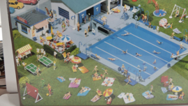 Faller 1:87 H0 bouwdoos zwembad met functie en figuren OVP 383