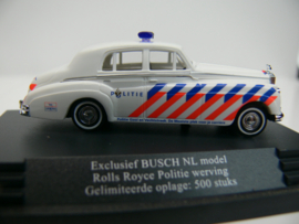 Busch EXCLUSIEF 1:87 HO Rolls Royce,  Politie Gooi en Vechtstreek: De Mooiste plek voor je carriëre. Gelimiteerde oplage 500 stuks.