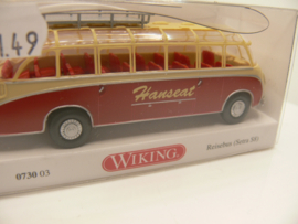 Wiking 1:87 H0  bus Setra S8 Reisebus 1952 - 1958 Hanseat ovp 0730 03