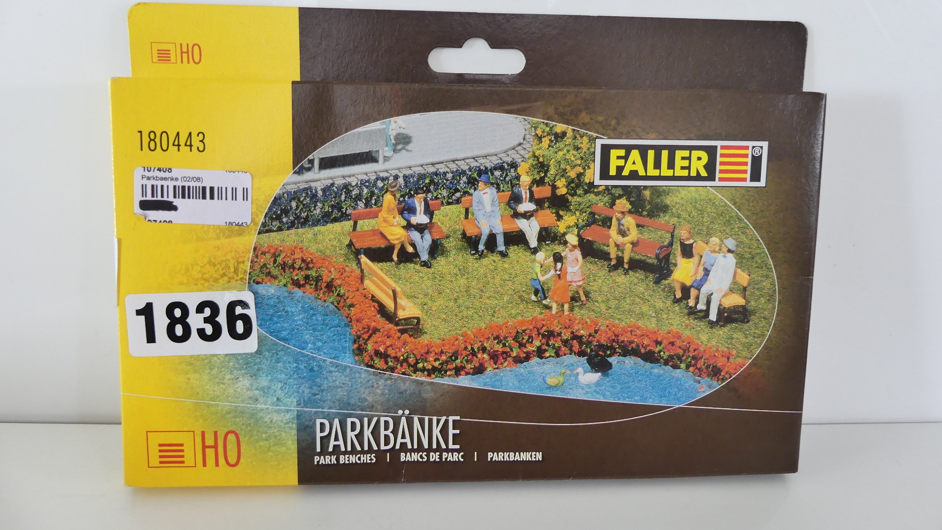 Faller 1:87 H0 bouwdoos 12 parkbankjes OVP 180443