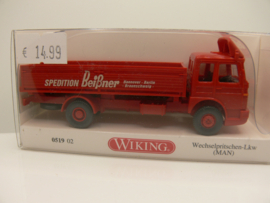 Wiking 1:87 H0 vrachtwagen MAN Spedition Beissner ovp 051902