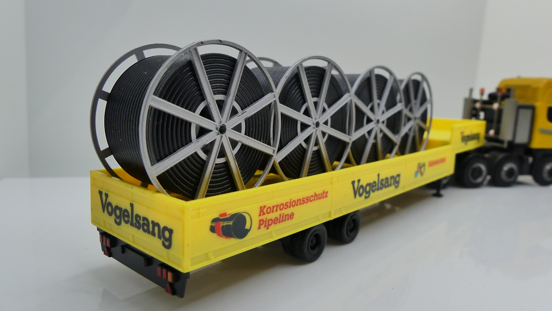 1:87 H0 Vrachtwagen Scania Vogelsang met kabelrollen lading