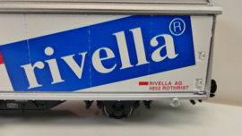 Märklin H0 goederenwagon Schuifbandwagen Hbils-vv Rivella - Grapillon SBB ovp 84735.13
