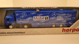 Herpa 1:87 H0 vrachtwagen Motorsport Mercedes Benz  Mobil 1 ovp 036597