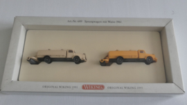 Wiking 1:87 H0 1961 SET wegenbouw, waterwagens met wals ovp 649