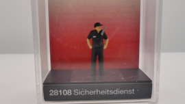 Preiser 1:87 H0 figuur: Beveiligingsagent / beveiliger ovp 28108
