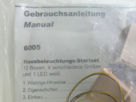 Viessmann 1:87 H0  startset startpakket voor verlichting  12 dozen, 4 verschillende maten, 1 LED wit  ovp 6005