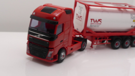 AWM 1:87 H0 vrachtwagen Volvo Tank container transport TWS Rent -A-Tainer  ovp