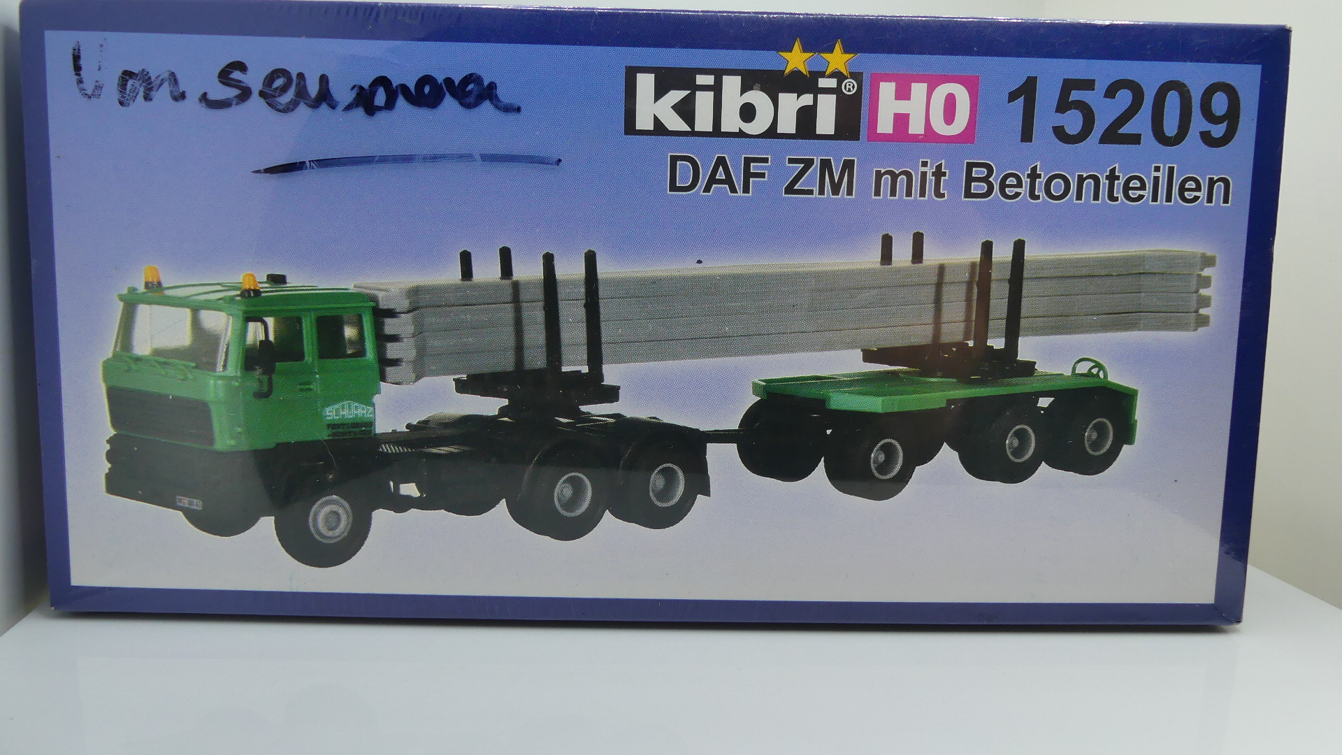 Kirbi 1:87 H0 bouwdoos Daf met Beton lading ovp 15209