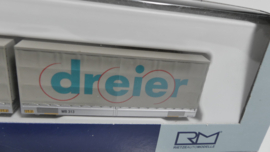 Rietze 1:87 H0  Afzet containers - wisselbak containers Dreier ovp 89037.01