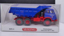 Wiking 1:87 H0 werkverkeer Henschel HS 3-180 Dennis Bruns Muldenkipper kiepwagen OVP 0670 49