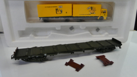 Märklin H0 goederenwagon röngenwagen met vrachtauto postmuseumswagon 1995 ovp 84668 PMS 63-06