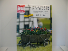 Busch H0 1:87 houtenwagen met bloemen ovp 1228
