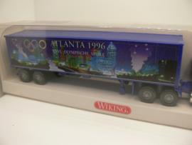 Wiking 1:87 H0 vrachtwagen USA Peterbilt US Truck Atlanta 1996 Olympische Spelen OVP 5270339