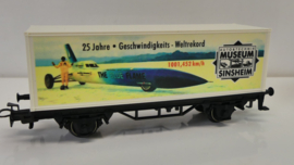 Marklin H0 containerwagen The blue Flame Museum Sinsheim weltrekord ovp 4481