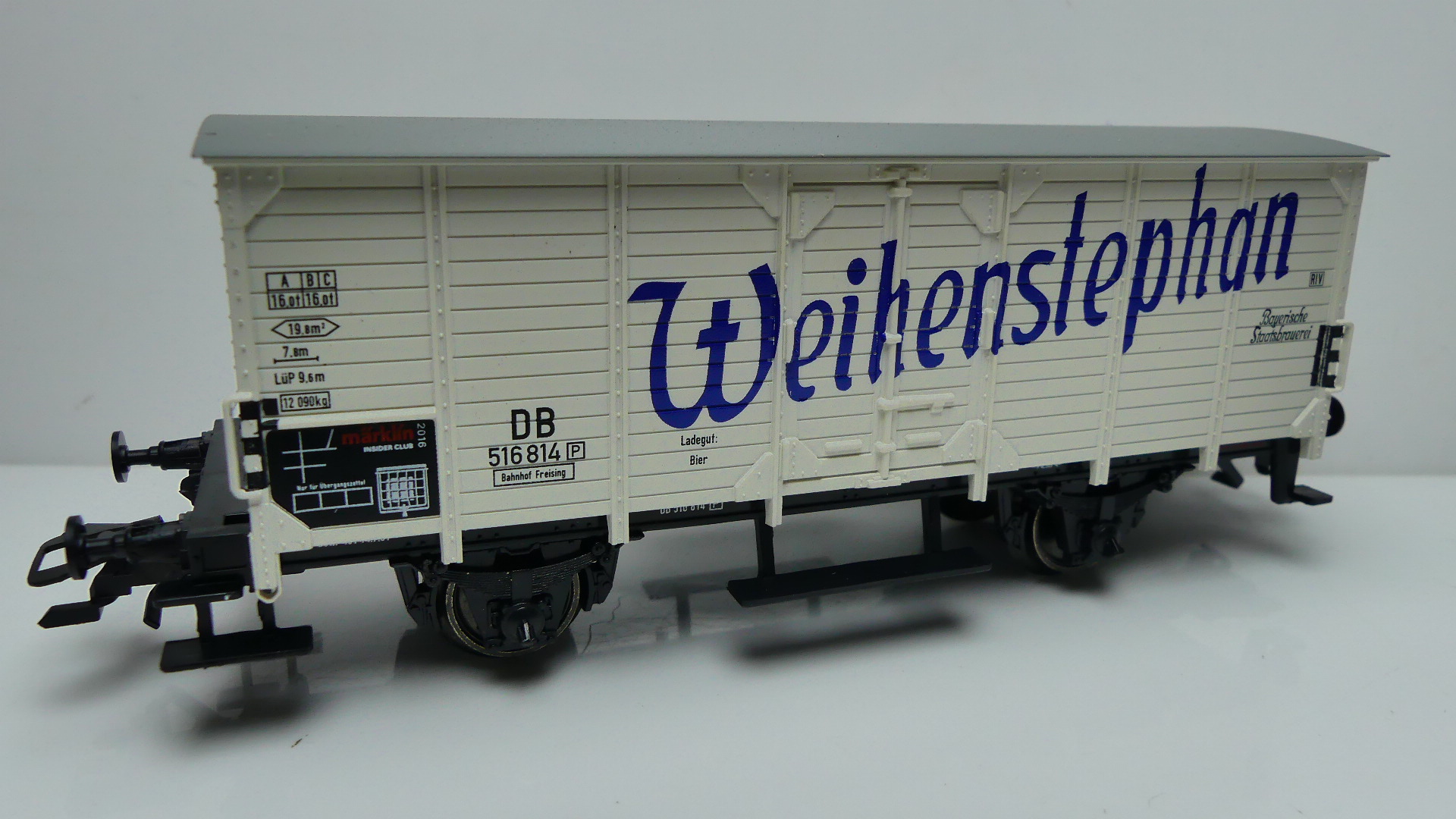 Märklin H0 Goederenwagon insider jaarwagen 2016 Insider Club Weihenstephan DB  ovp 48166
