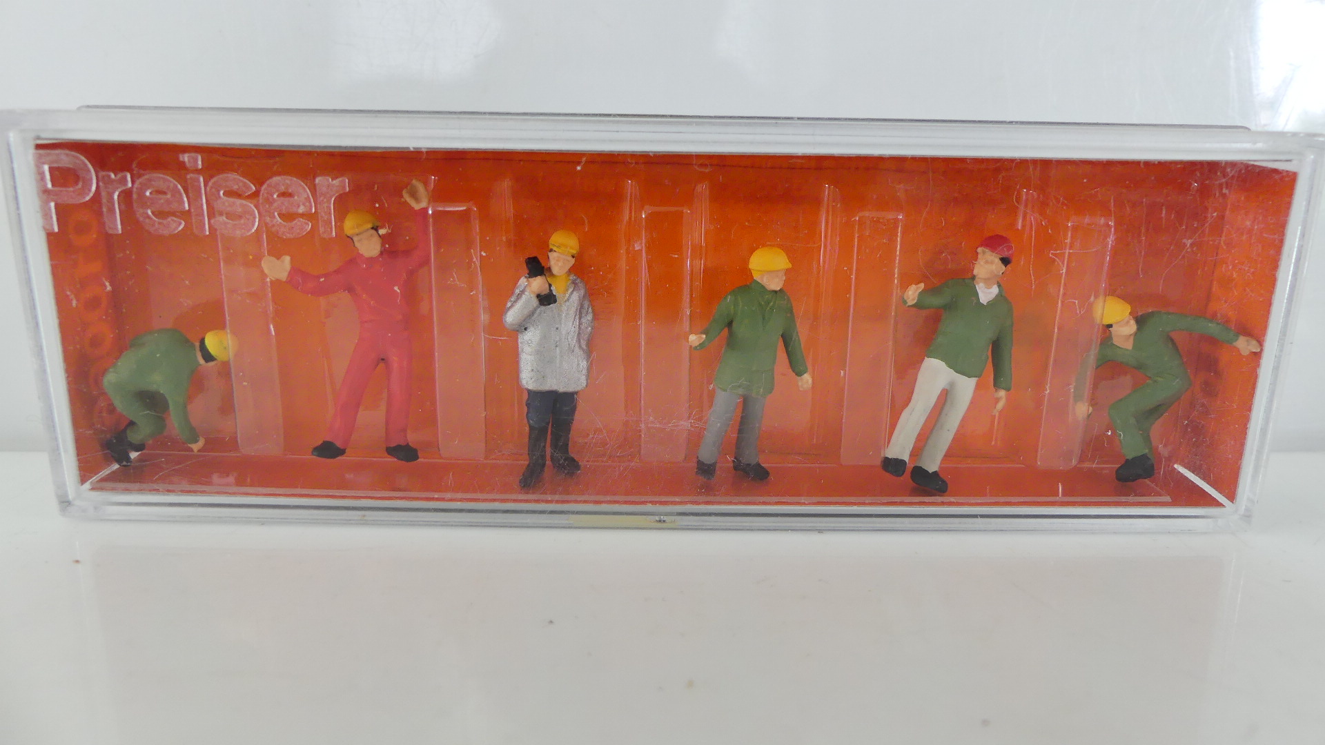Preiser 1:87 H0 laad personeel / Loading Crew USA uitgave ovp 1010066