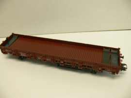 Märklin H0 Goederenwagon Flachwagen met Wiking bulldozer Schwarz   DB wisselstroom ovp 46972