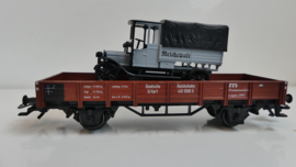 Märklin H0 Laagboordwagon met oldtimer DB ovp 84504