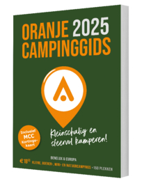 ORANJE Campinggids KLEINSCHALIGE CAMPINGS 2025 ** ALVAST RESERVEREN** (Levering medio December 2024)