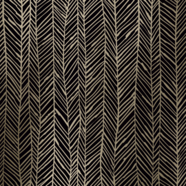 herringbone black gold