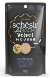 Schesir After Dark velvet kat kip&eend mousse 80gr