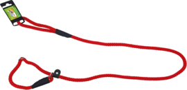 Retrieverlijn met dubbele stop rond 1,0 cm x 150 cm, rood