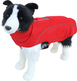 Hondenjas luxury waterproof rood 40 cm