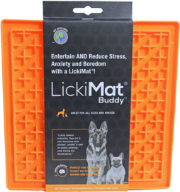 LickiMat hond likmat Buddy oranje 20 cm
