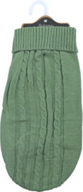 Honden-Kabeltrui olijfgroen 45cm