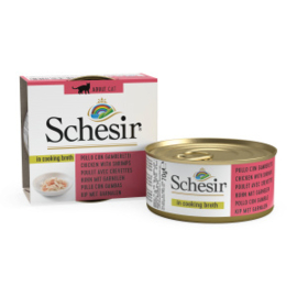 Schesir Kat kipfilet garnaal bouillon 70gr