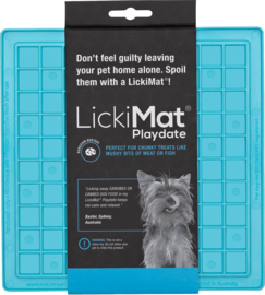 LickiMat hond likmat Playdate turquoise 20 cm