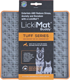 LickiMat hond likmat tuff Buddy oranje 20 cm