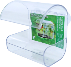 Window feeder plastic met 2 zuigers