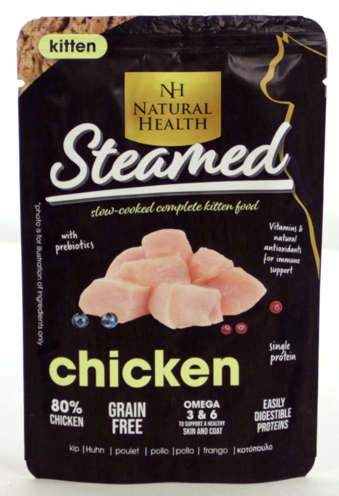 Natural Health Cat Steamed Kitten Chicken 85g