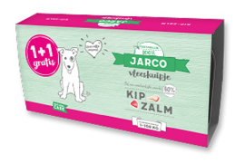 Jarco  Vleeskuipjes Kip-Zalm 2x 150 Gram