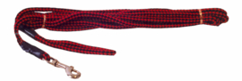 Gevlochten nylon looplijn met muskaton rood/zwart, 10 mm, 5 meter