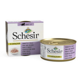 Schesir Kat tonijn kip bouillon 70gr