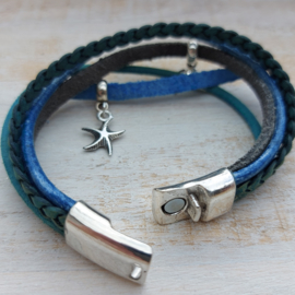 Blauw-groene armband 'Oceans'