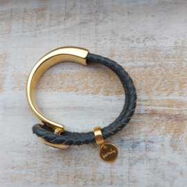 Goudkleurige halfmetalen armband 'Marion'