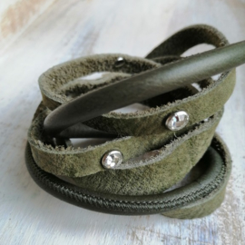 Wikkelarmband "Army green and black"