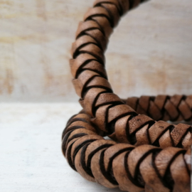 Middenbruine leren armband "Jack"