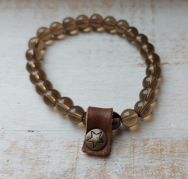 Natuurstenen armband | Rookkwarts 8 mm
