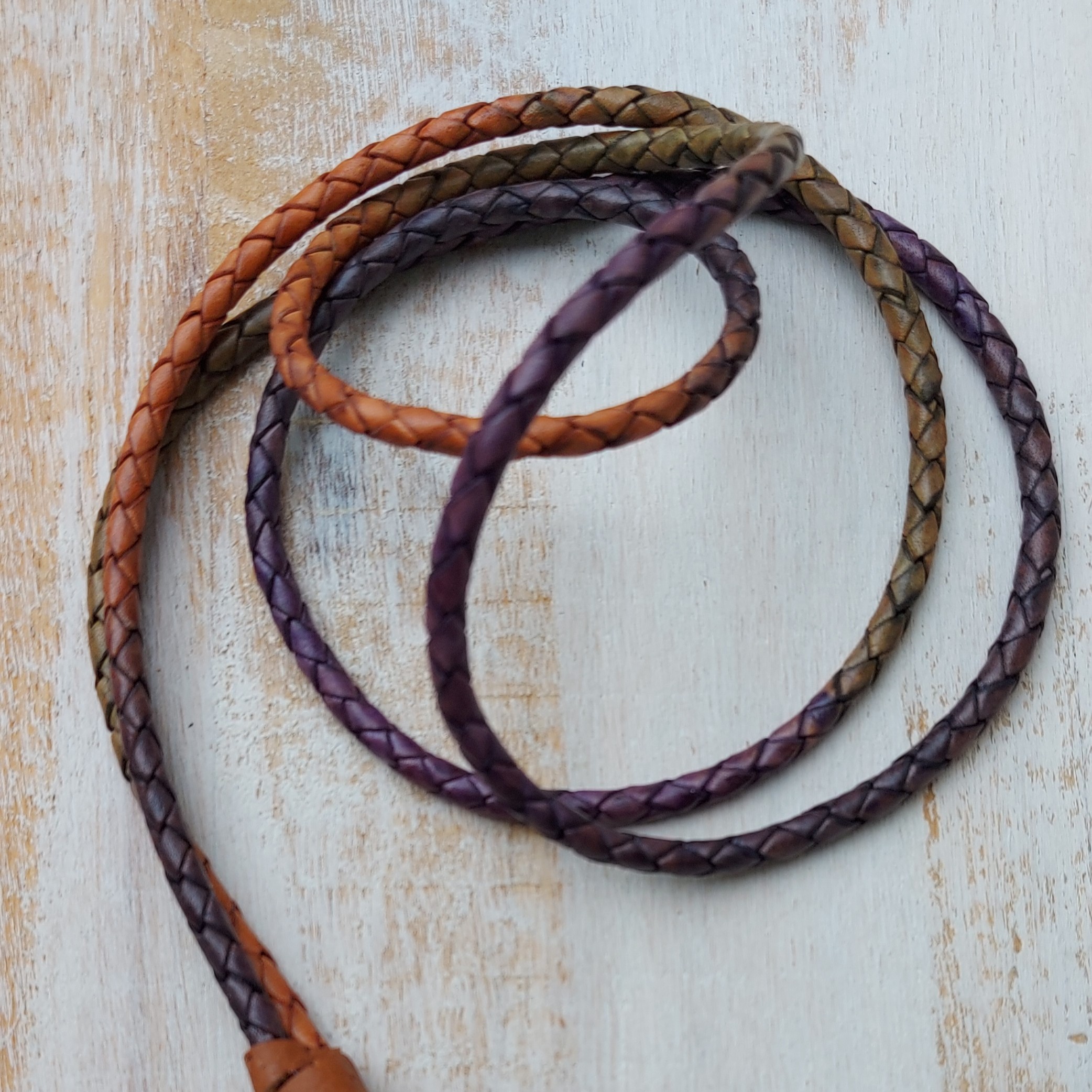 Lang keycord No. 23 - multicolor met kleine karabijnhaak
