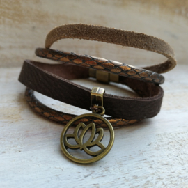 Bruine armband "Bronze beauty"